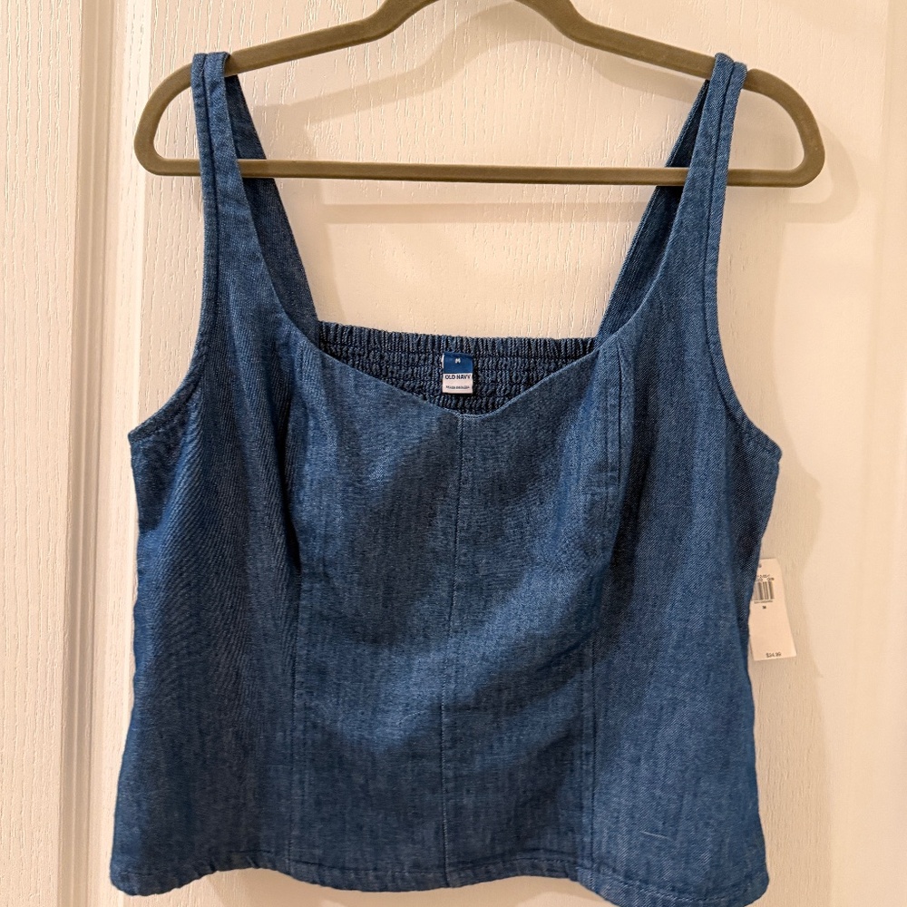 Old Navy Blue Denim Blouse